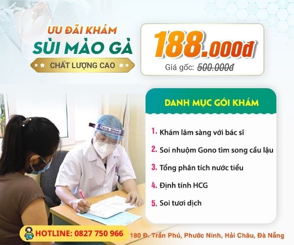 Gói khám sùi mào gà ở Đà Nẵng chỉ 188K