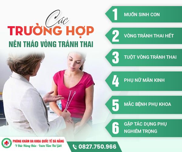 Các trường hợp cần tháo vòng tránh thai